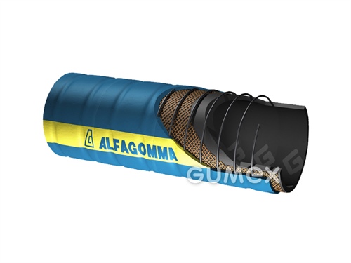 Tlakonasávacia hadica pre oleje T606 AE pre nízké teploty, 76mm, 10bar/-1bar, NBR/CR, oceľová špirála, -54°C/+82°C, modrá